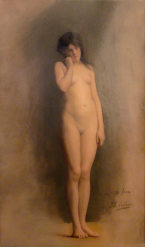 {{ product_title }} Fine Art Print | {{ product_vendor }} Jakero77 Jean Leon Gerome - Nude Girl (1886) Signed - 17" x 22" Fine Art Print Art Print  Jakero77