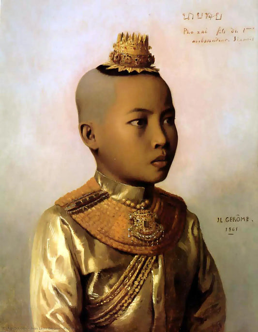 {{ product_title }} Fine Art Print | {{ product_vendor }} Jakero77 Jean Leon Gerome - Pho Xai Portrait (Signed) Orientalism - 17" x 22" Art Print Art Print  Jakero77