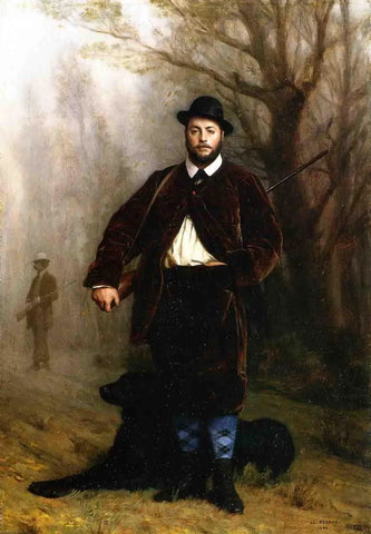 {{ product_title }} Fine Art Print | {{ product_vendor }} Jakero77 Jean Leon Gerome - Portrait Edouard Delessert Signed - 17" x 22" Fine Art Print Art Print  Jakero77