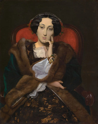 {{ product_title }} Fine Art Print | {{ product_vendor }} Jakero77 Jean Leon Gerome - Portrait of a Lady (1851) Signed - 17" x 22" Fine Art Print Art Print  Jakero77