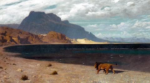 {{ product_title }} Fine Art Print | {{ product_vendor }} Jakero77 Jean Leon Gerome - Quaerens Quem Devoret (1888) Lion - 17" x 22" Fine Art Print Art Print  Jakero77