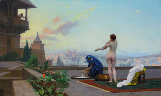 {{ product_title }} Fine Art Print | {{ product_vendor }} Jakero77 Jean Leon Gerome - Queen Bathsheba Nude (1899) Signed - 17" x 22" Fine Art Print Art Print  Jakero77
