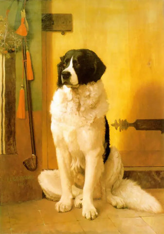 {{ product_title }} Fine Art Print | {{ product_vendor }} Jakero77 Jean Leon Gerome - Study of a Dog (1892) Signed - 17" x 22" Fine Art Print Art Print  Jakero77