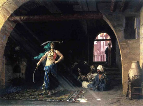 {{ product_title }} Fine Art Print | {{ product_vendor }} Jakero77 Jean Leon Gerome - Sword Dancer - 17" x 22" Fine Art Print Art Print  Jakero77