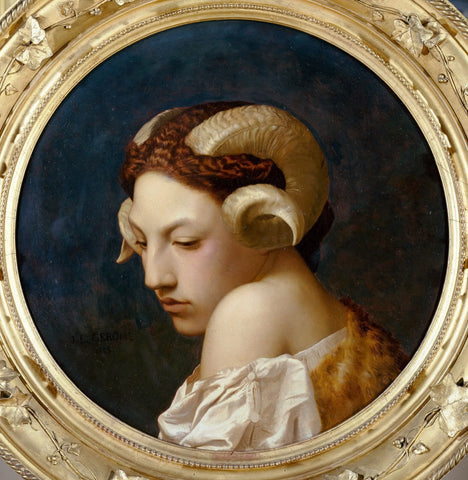 {{ product_title }} Fine Art Print | {{ product_vendor }} Jakero77 Jean Leon Gerome - The Bacchante (1853) Signed - 17" x 22" Fine Art Print Art Print  Jakero77