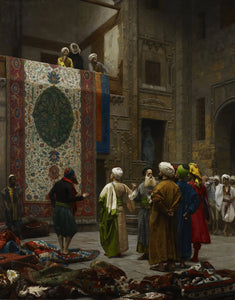 {{ product_title }} Fine Art Print | {{ product_vendor }} Jakero77 Jean Leon Gerome - The Carpet Merchant (1887) Signed - 17" x 22" Fine Art Print Art Print  Jakero77