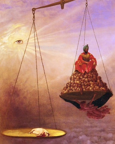 {{ product_title }} Fine Art Print | {{ product_vendor }} Jakero77 Jean Leon Gerome - The Day of Judgment (Allegorical) - 17" x 22" Fine Art Print Art Print  Jakero77