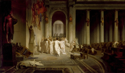 {{ product_title }} Fine Art Print | {{ product_vendor }} Jakero77 Jean Leon Gerome - The Death of Caesar (1867) History - 17" x 22" Fine Art Print Art Print  Jakero77