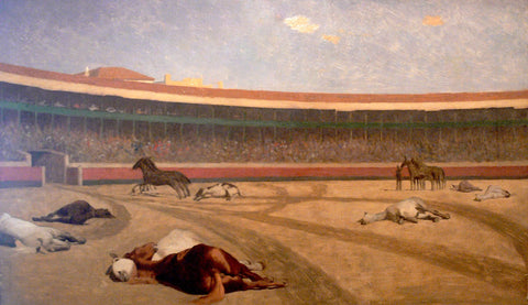 {{ product_title }} Fine Art Print | {{ product_vendor }} Jakero77 Jean Leon Gerome - The End of the Corrida (1870) - 17" x 22" Fine Art Print Art Print  Jakero77