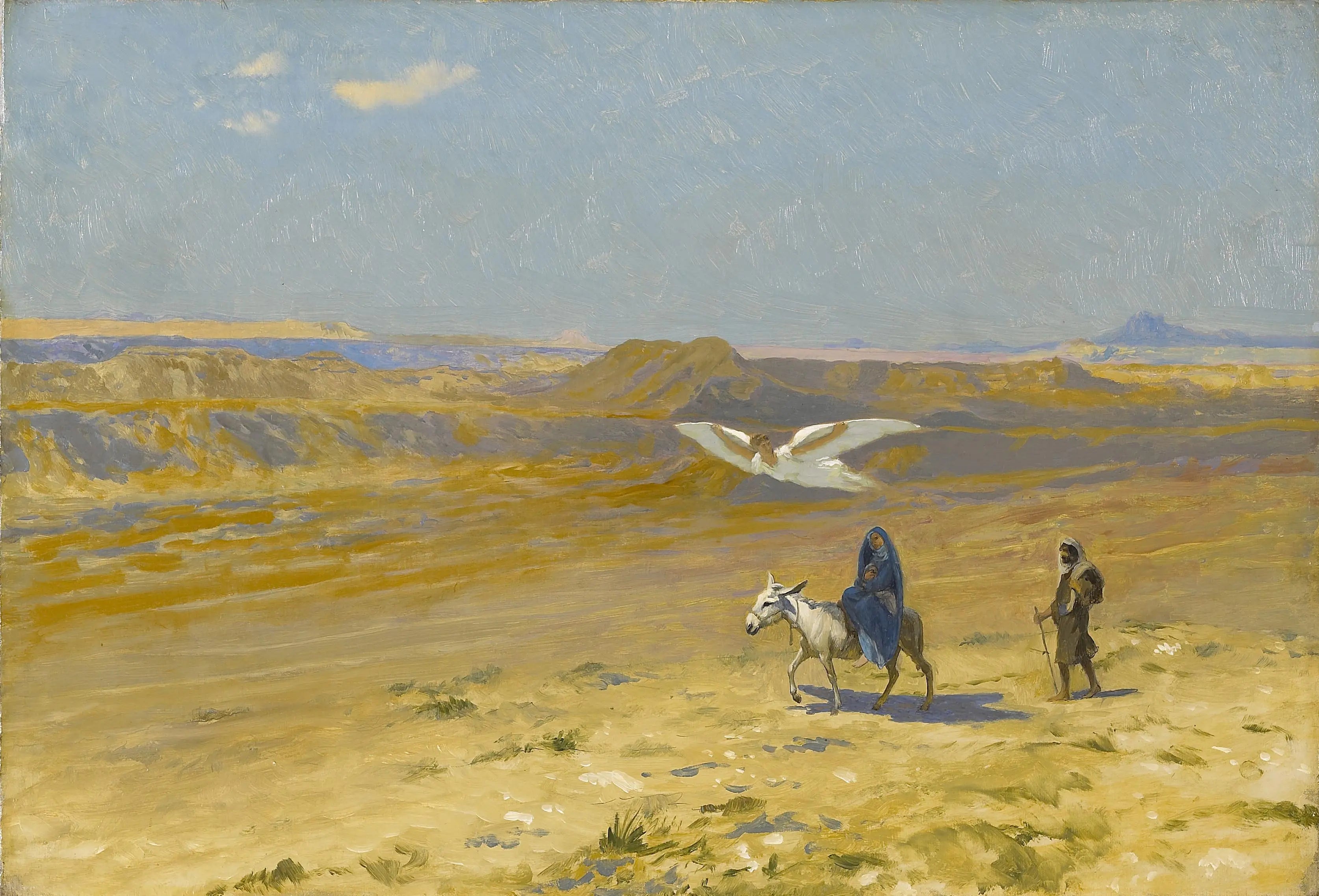 {{ product_title }} Fine Art Print | {{ product_vendor }} Jakero77 Jean Leon Gerome - The Flight into Egypt - 17" x 22" Fine Art Print Art Print  Jakero77