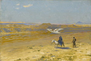 {{ product_title }} Fine Art Print | {{ product_vendor }} Jakero77 Jean Leon Gerome - The Flight into Egypt - 17" x 22" Fine Art Print Art Print  Jakero77