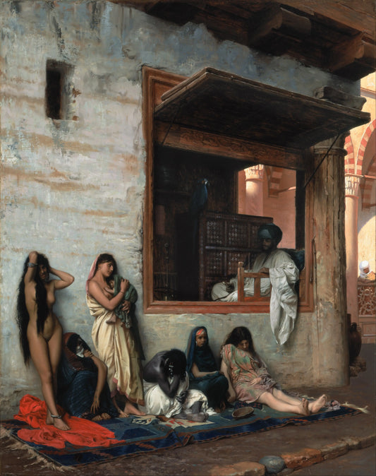 {{ product_title }} Fine Art Print | {{ product_vendor }} Jakero77 Jean Leon Gerome - The Slave Market Nudes (1871) Signed - 17"x22" Fine Art Print Art Print  Jakero77