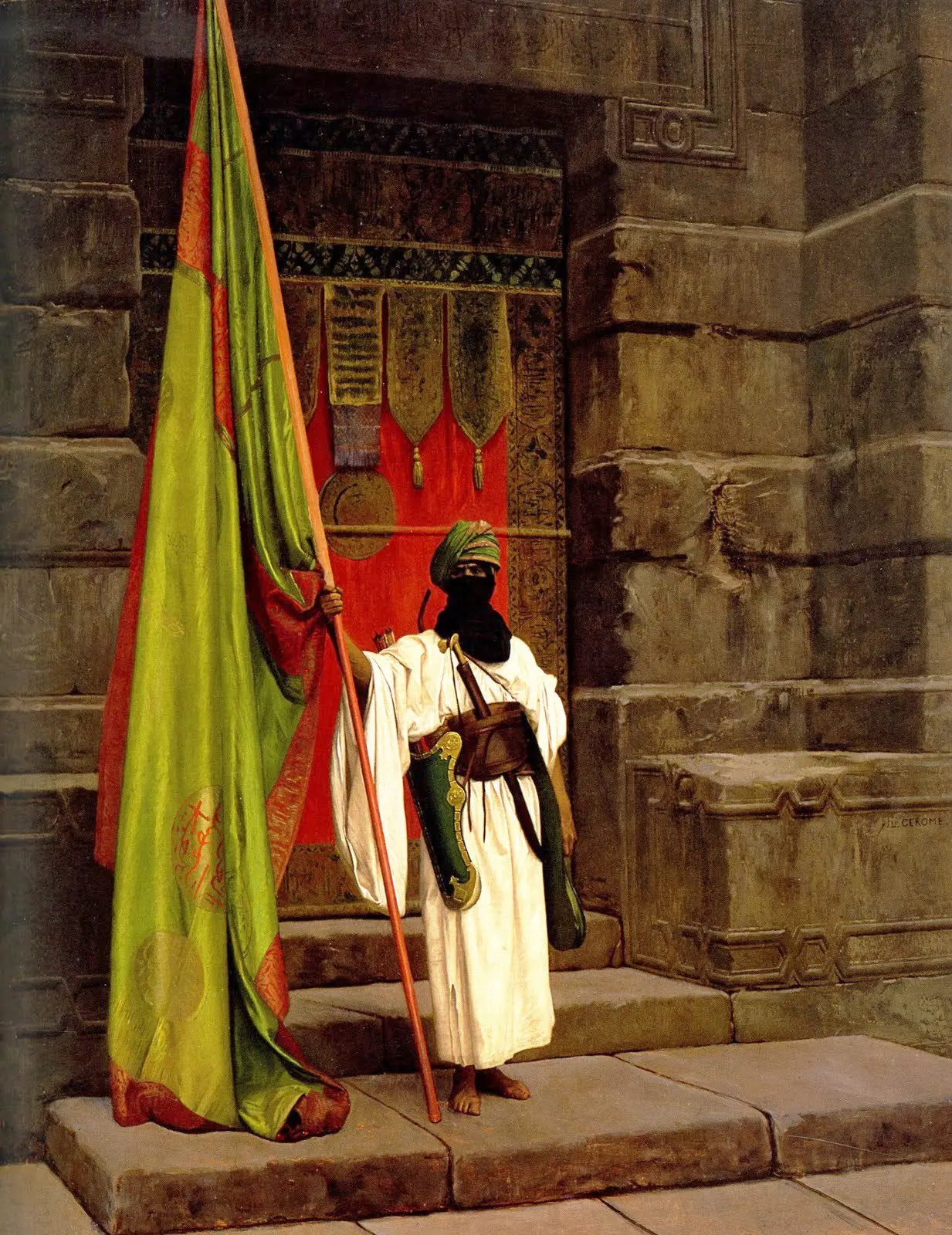 {{ product_title }} Fine Art Print | {{ product_vendor }} Jakero77 Jean Leon Gerome - The Standard Bearer (1876) Signed - 17" x 22" Fine Art Print Art Print  Jakero77