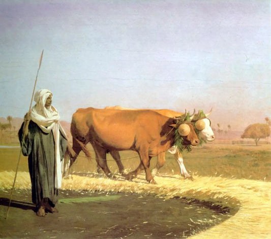 {{ product_title }} Fine Art Print | {{ product_vendor }} Jakero77 Jean Leon Gerome - Treading Out the Grain in Egypt - 17" x 22" Fine Art Print Art Print  Jakero77
