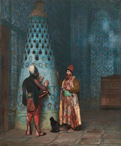 {{ product_title }} Fine Art Print | {{ product_vendor }} Jakero77 Jean Leon Gerome - Waiting For an Audience (1881) Signed - 17" x 22" Fine Art Print Art Print  Jakero77