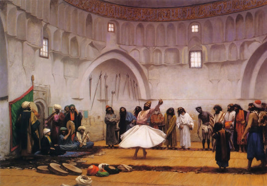{{ product_title }} Fine Art Print | {{ product_vendor }} Jakero77 Jean Leon Gerome - Whirling Dervishes (1895) Signed - 17" x 22" Fine Art Print Art Print  Jakero77