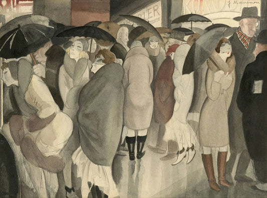 {{ product_title }} Fine Art Print | {{ product_vendor }} Jakero77 Jeanne Mammen - Before the Comedy on Ku'Damm Night (1930) Signed - 17" x 22" Print Art Print  Jakero77