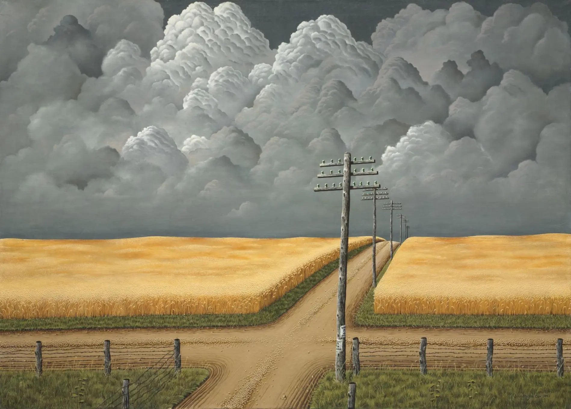 {{ product_title }} Fine Art Print | {{ product_vendor }} Jakero77 John Rogers Cox - Gray and Gold (1942) Landscape Crops - 17"x22" Fine Art Print Art Print  Jakero77