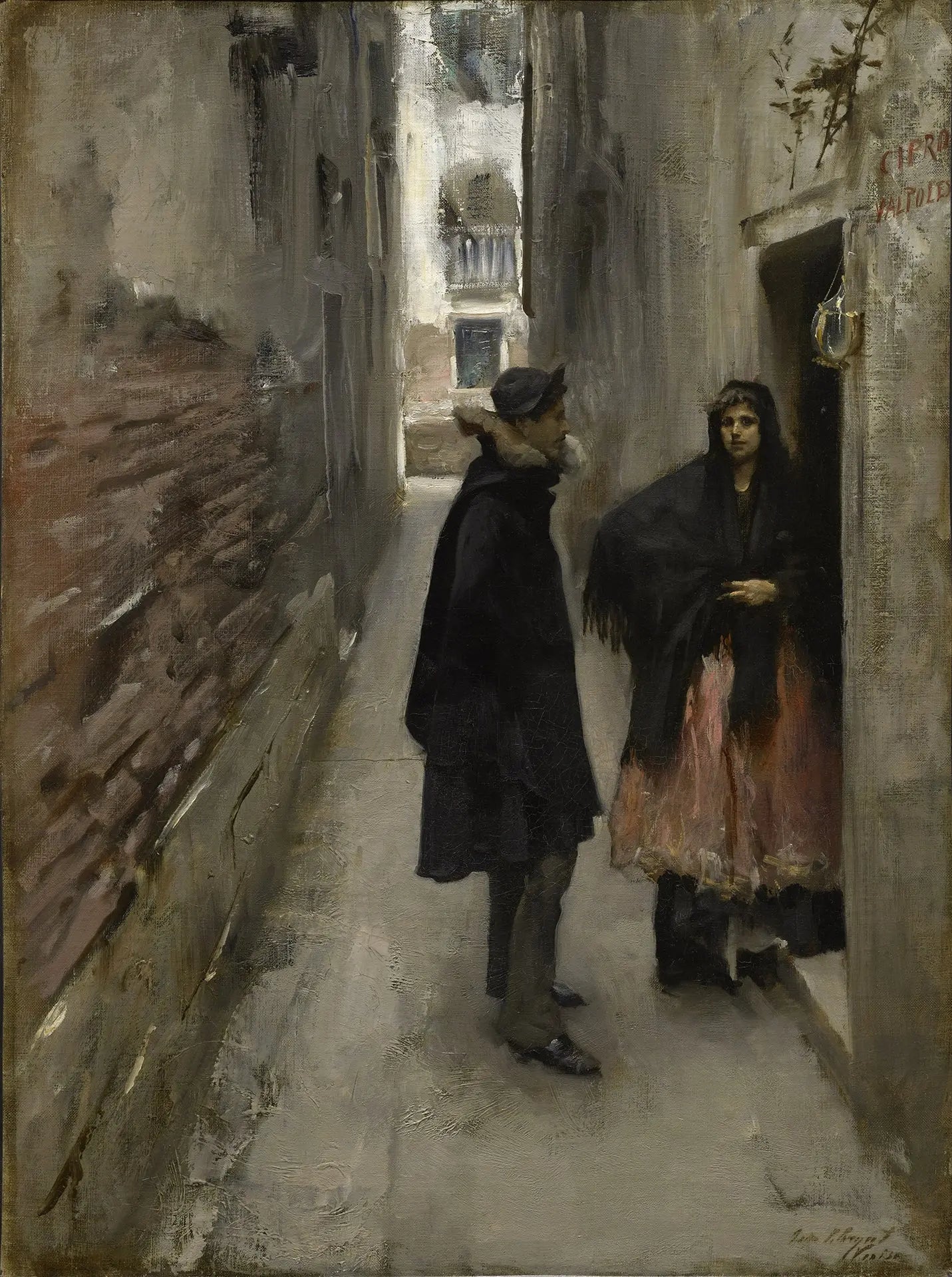 {{ product_title }} Fine Art Print | {{ product_vendor }} Jakero77 John Singer Sargent - A Street in Venice (1880-82) Signed - 17"x22" Fine Art Print Art Print  Jakero77