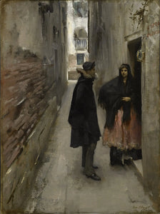 {{ product_title }} Fine Art Print | {{ product_vendor }} Jakero77 John Singer Sargent - A Street in Venice (1880-82) Signed - 17"x22" Fine Art Print Art Print  Jakero77