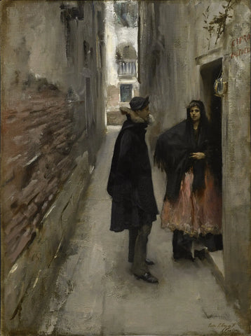 {{ product_title }} Fine Art Print | {{ product_vendor }} Jakero77 John Singer Sargent - A Street in Venice (1880-82) Signed - 17"x22" Fine Art Print Art Print  Jakero77