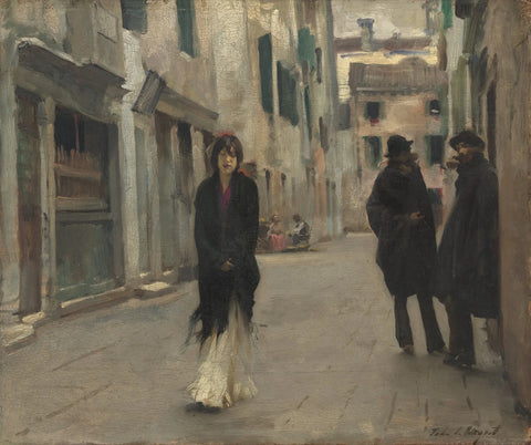{{ product_title }} Fine Art Print | {{ product_vendor }} Jakero77 John Singer Sargent - Street in Venice (1882) Signed - 17" x 22" Fine Art Print Art Print  Jakero77
