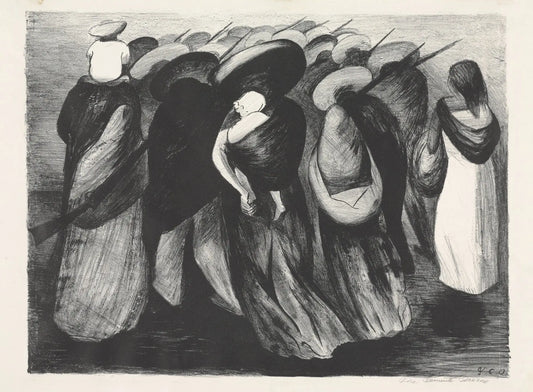 {{ product_title }} Fine Art Print | {{ product_vendor }} Jakero77 Jose Clemente Orozco - The Rear Guard (1929) Signed - 17" x 22" Fine Art Print Art Print  Jakero77