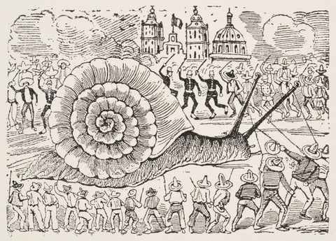 {{ product_title }} Fine Art Print | {{ product_vendor }} Jakero77 Jose Guadalupe Posada - Ballad of the Snail (1899) - 17" x 22" Fine Art Print Art Print  Jakero77