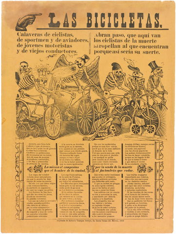 {{ product_title }} Fine Art Print | {{ product_vendor }} Jakero77 Jose Guadalupe Posada - Las Bicicletas (1913) - 17" x 22" Fine Art Print Art Print  Jakero77
