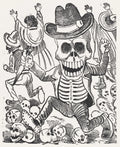 {{ product_title }} Fine Art Print | {{ product_vendor }} Jakero77 Jose Guadalupe Posada - Skeleton with Knife (1900s) - 17" x 22" Fine Art Print Art Print  Jakero77
