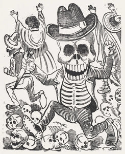 {{ product_title }} Fine Art Print | {{ product_vendor }} Jakero77 Jose Guadalupe Posada - Skeleton with Knife (1900s) - 17" x 22" Fine Art Print Art Print  Jakero77