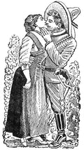 {{ product_title }} Fine Art Print | {{ product_vendor }} Jakero77 José Guadalupe Posada - The Revolutionary Farewell Kiss (1910) - 17" x 22" Print Art Print  Jakero77