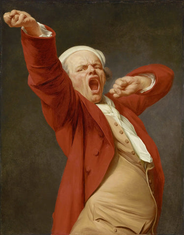 {{ product_title }} Fine Art Print | {{ product_vendor }} Jakero77 Joseph Ducreux - Self-Portrait Yawning (1783) - 17" x 22" Fine Art Print Art Print  Jakero77