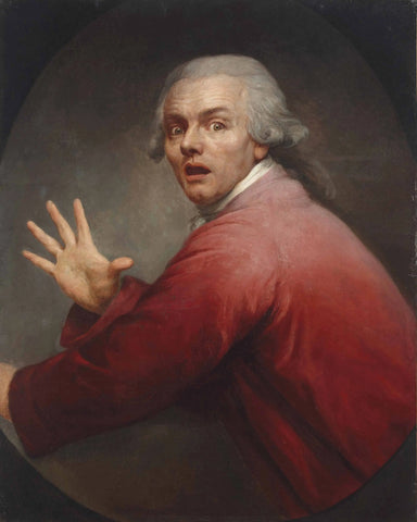 {{ product_title }} Fine Art Print | {{ product_vendor }} Jakero77 Joseph Ducreux - Self-portrait in Surprise and Terror (1791) - 17" x 22" Art Print Art Print  Jakero77