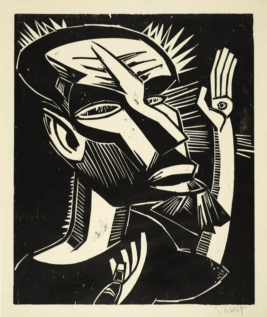 {{ product_title }} Fine Art Print | {{ product_vendor }} Jakero77 Karl Schmidt-Rottluff - Saint Francis (1919) Signed - 17" x 22" Fine Art Print Art Print  Jakero77