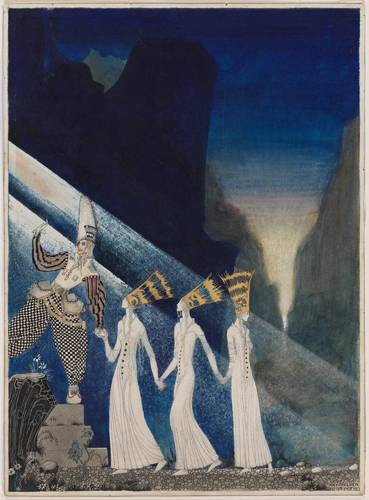 {{ product_title }} Fine Art Print | {{ product_vendor }} Jakero77 Kay Nielsen - Three Princesses in the Blue Mountain (1914) - 17" x 22" Art Print Art Print  Jakero77
