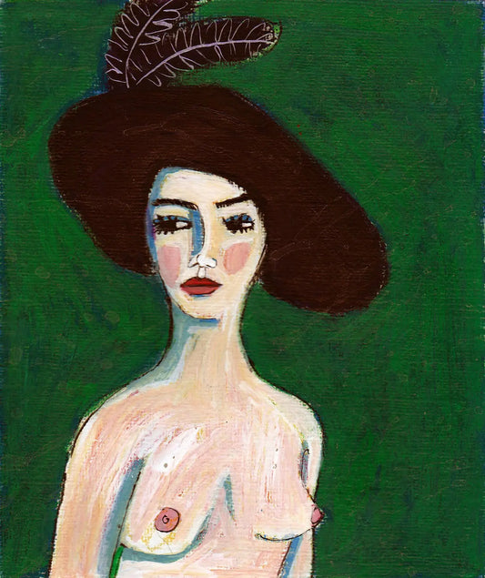 {{ product_title }} Fine Art Print | {{ product_vendor }} Jakero77 Kees van Dongen - Nude with Hat Elegant Lady (1911) - 17" x 22" Fine Art Print Art Print  Jakero77