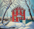 {{ product_title }} Fine Art Print | {{ product_vendor }} Jakero77 Lawren Harris - The Red House in Winter (1930) - 17" x 22" Fine Art Print Art Print  Jakero77