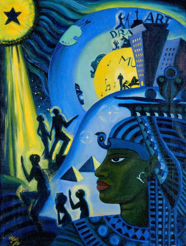 {{ product_title }} Fine Art Print | {{ product_vendor }} Jakero77 Lois Mailou Jones - The Ascent of Ethiopia (1932) Signed - 17" x 22" Fine Art Print Art Print  Jakero77