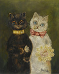 {{ product_title }} Fine Art Print | {{ product_vendor }} Jakero77 Louis Wain - The Bride and Groom (1897) Cats Signed - 17" x 22" Fine Art Print Art Print  Jakero77