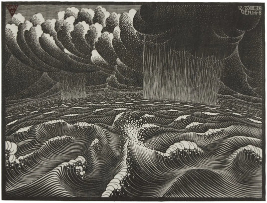 {{ product_title }} Fine Art Print | {{ product_vendor }} Jakero77 M. C. Escher - The Second Day of the Creation (1925) - 17" x 22" Fine Art Print Art Print  Jakero77