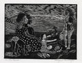 {{ product_title }} Fine Art Print | {{ product_vendor }} Jakero77 Margaret Burroughs - On The Beach (1957) Signed - 17" x 22" Fine Art Print Art Print  Jakero77