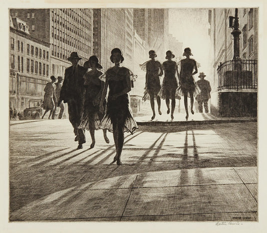 {{ product_title }} Fine Art Print | {{ product_vendor }} Jakero77 Martin Lewis - Shadow Dance New York City (1930) Signed - 17"x22" Fine Art Print Art Print  Jakero77