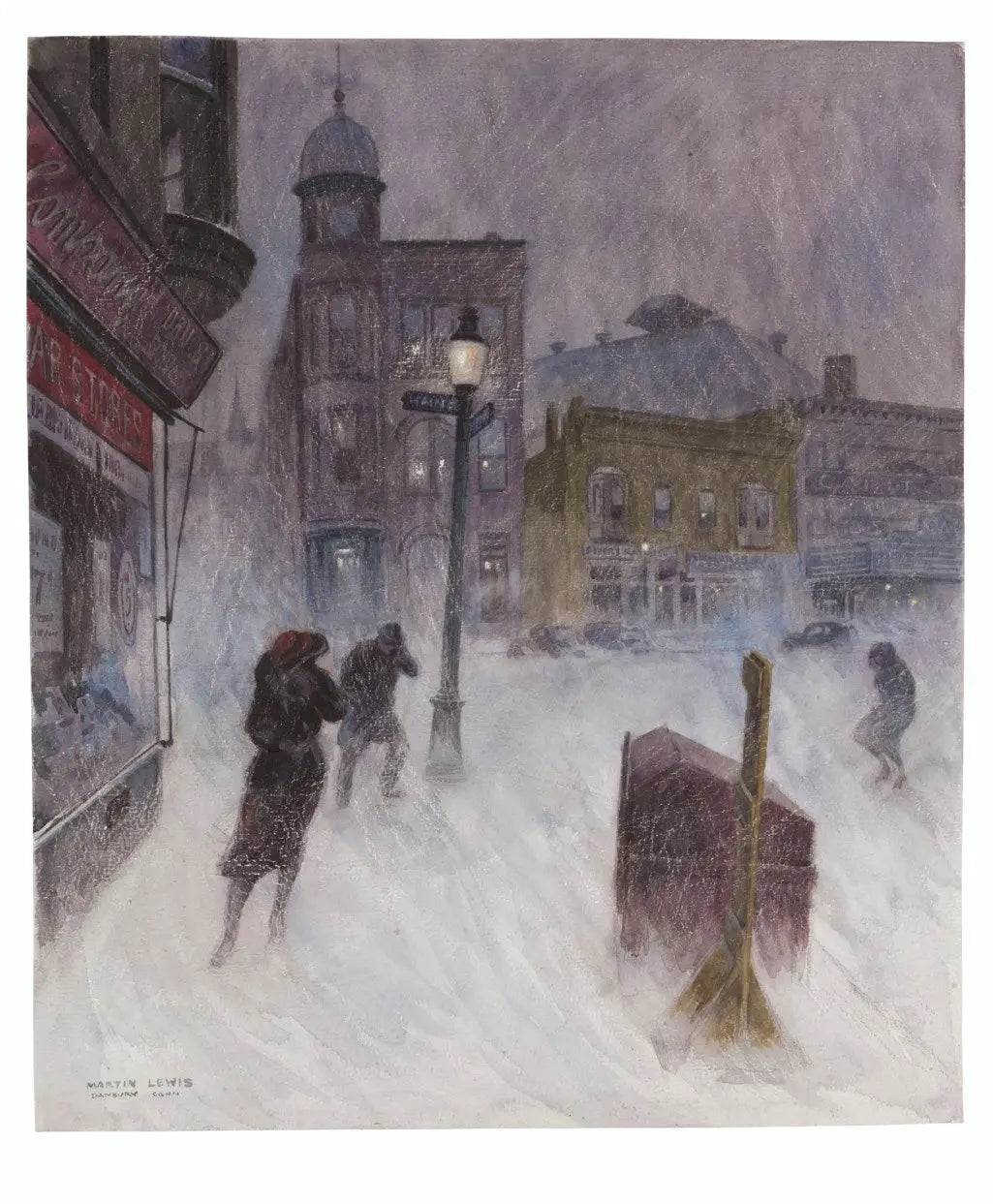 {{ product_title }} Fine Art Print | {{ product_vendor }} Jakero77 Martin Lewis - Snowstorm Danbury Connecticut (Signed) - 17" x 22" Fine Art Print Art Print  Jakero77