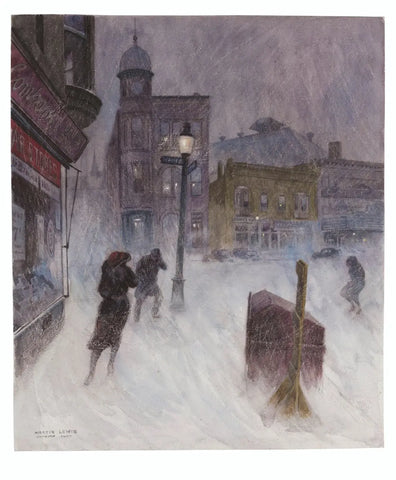 {{ product_title }} Fine Art Print | {{ product_vendor }} Jakero77 Martin Lewis - Snowstorm Danbury Connecticut (Signed) - 17" x 22" Fine Art Print Art Print  Jakero77