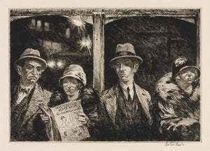 {{ product_title }} Fine Art Print | {{ product_vendor }} Jakero77 Martin Lewis - Tabloid Readers New York (1927) Signed - 17" x 22" Fine Art Print Art Print  Jakero77