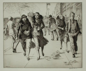 {{ product_title }} Fine Art Print | {{ product_vendor }} Jakero77 Martin Lewis - Windy Day (1932) Signed - 17" x 22" Fine Art Print Art Print  Jakero77