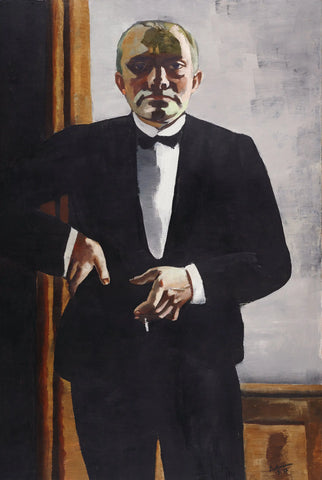{{ product_title }} Fine Art Print | {{ product_vendor }} Jakero77 Max Beckmann - Self Portrait in Tuxedo (1927) Signed - 17" x 22" Fine Art Print Art Print  Jakero77