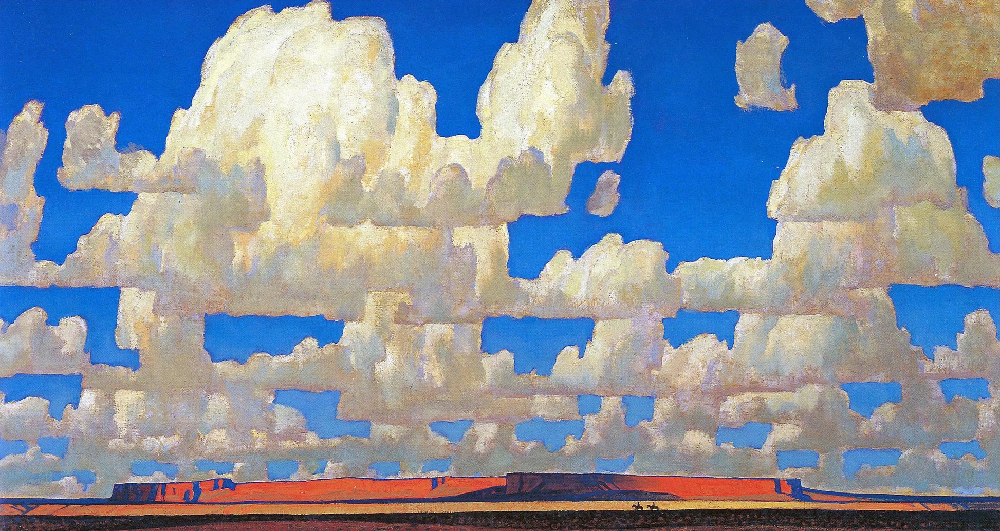 {{ product_title }} Fine Art Print | {{ product_vendor }} Jakero77 Maynard Dixon - American West, Clouds Skyline 1940s - 17" x 22" Fine Art Print Art Print  Jakero77