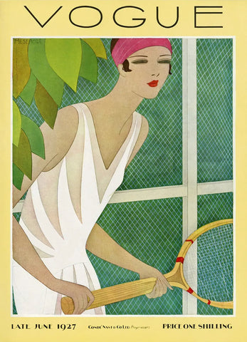 {{ product_title }} Fine Art Print | {{ product_vendor }} Jakero77 Meserole - Vogue Vintage Fashion Cover Tennis (1927) - 17" x 22" Fine Art Print Art Print  Jakero77